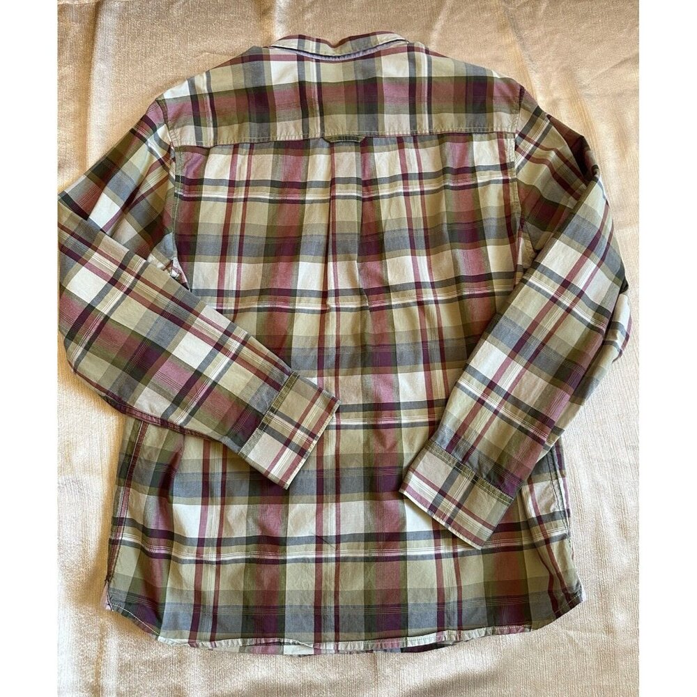 Tommy Bahama Button Down Shirt Long Sleeve Men's Large Green Red Plaid Christmas - Picture 8 of 11